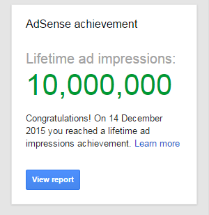 10 million adsense impressions