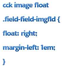 drupal cck image float