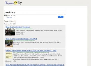 Alberta Search Engine Screenshot